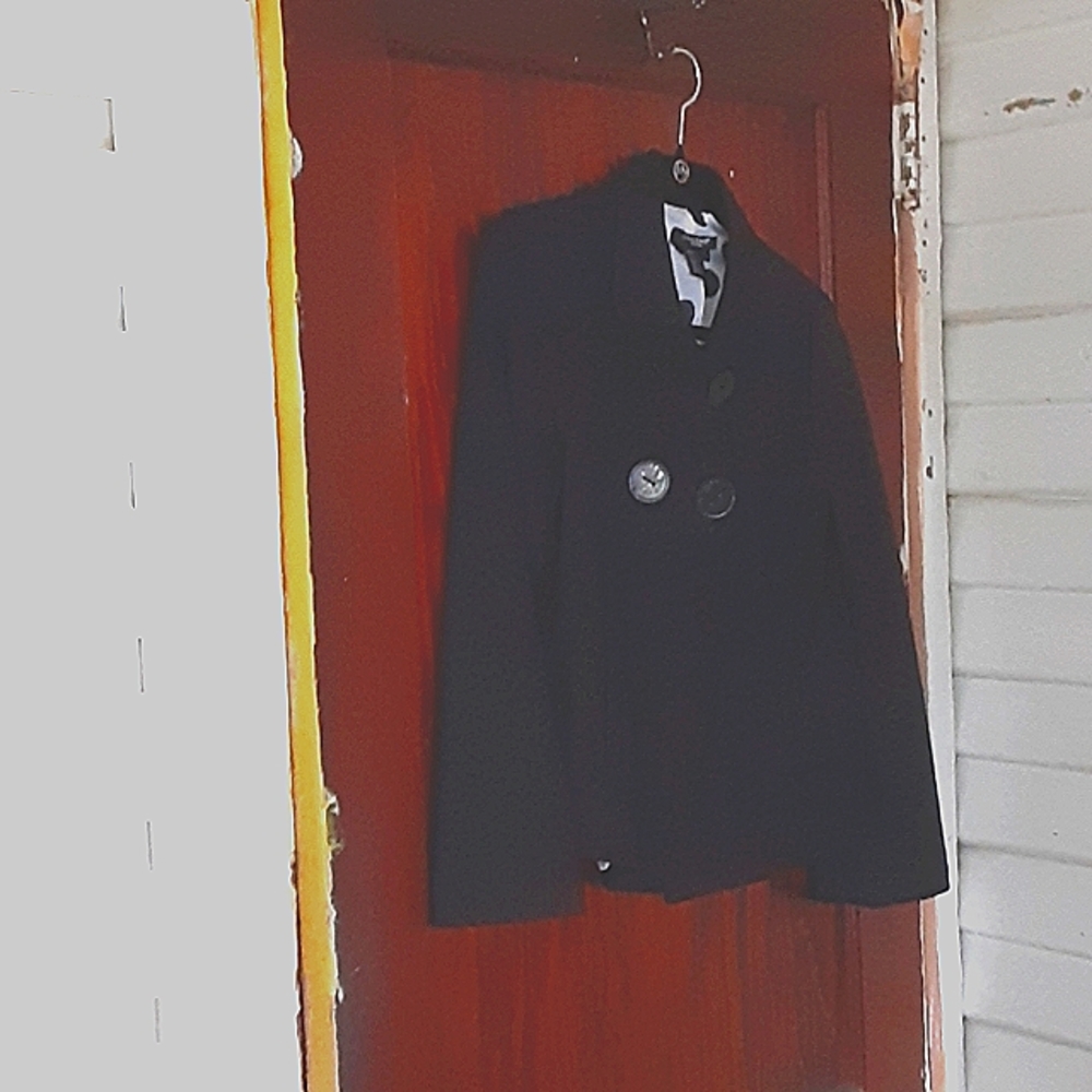 Sandro black jacket sz small viscose blend